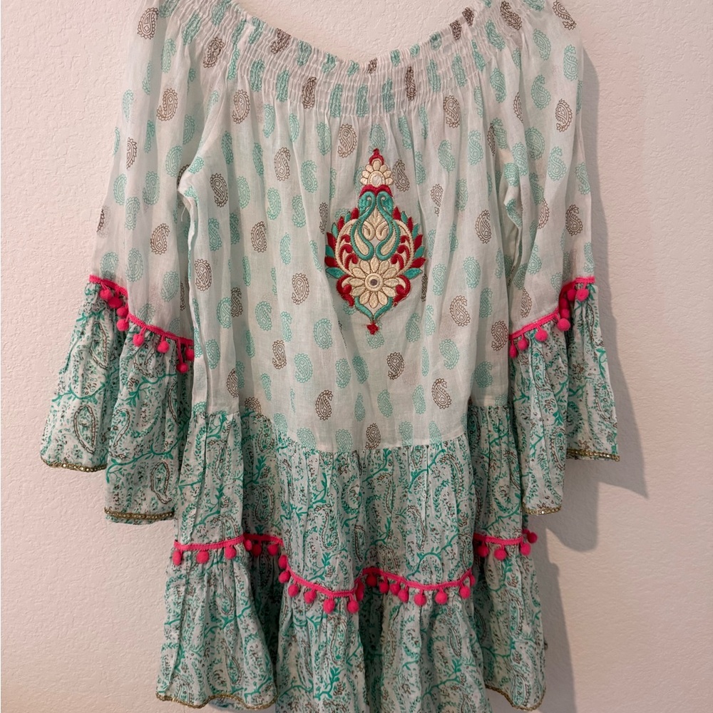 Debbie Katz Off-Shoulder Tunic with Embroidery